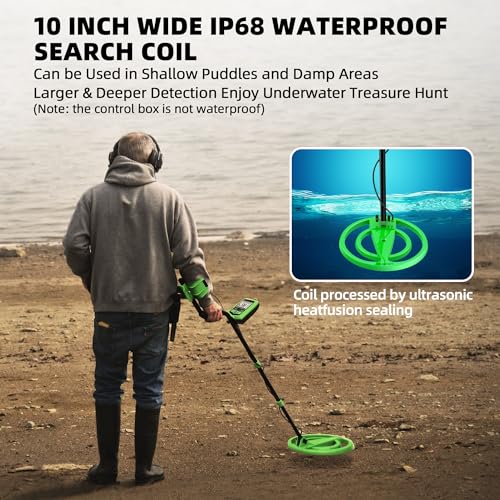 ABLEGRID Rechargeable Metal Detector for Adults and Kids, Professional Gold Underground Detector with Higher Accuracy, LCD, 5 Modes, and Anti-Interference DSP Chip, 10" Waterproof by ABLEGRID - Image 5