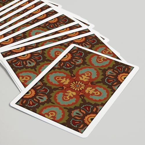 Lantern Press Talavera Tile #1, Baraja de Poker 52 cartas miniatura 5