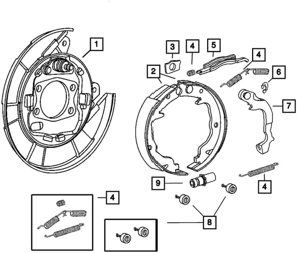 Genuine Chrysler 68159684AA Drum Brake Backing Plate