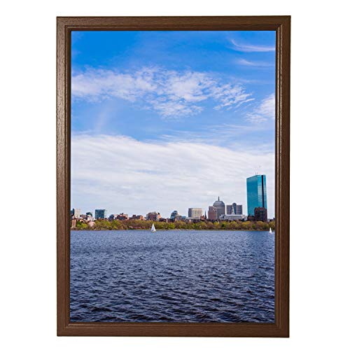 KING 821676 Wooden Poster Frame, A1, Gran Brown (No Matte), Non-Reflective & Glossy