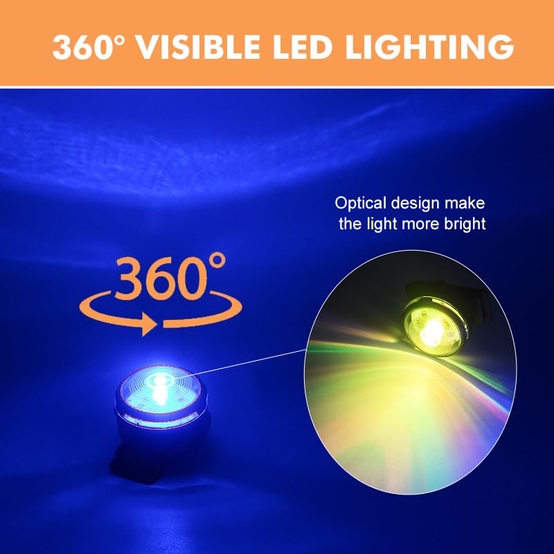 UMIONE LED-Hundehalsband Regenbogenlicht & Reflektierend – Wasserdichtes Sicherheitshalsband mit Silikonband für Hunde – Nachtsichtbarkeit, Langlebig & Sichtbar bei Dunkelheit