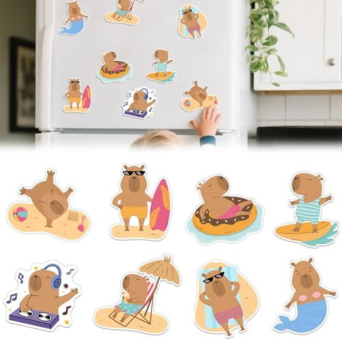 VinBee 8 imanes decorativos de acrílico con forma de capibara miniatura 1