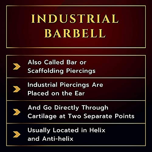 Surgical Steel Spike Upper Ear Industrial Barbell Piercing Ear Studs
