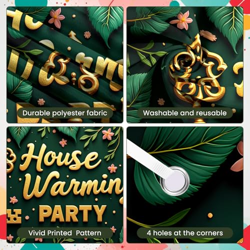 Fondo decorativo para fiesta House Warming 180x110 cm miniatura 7