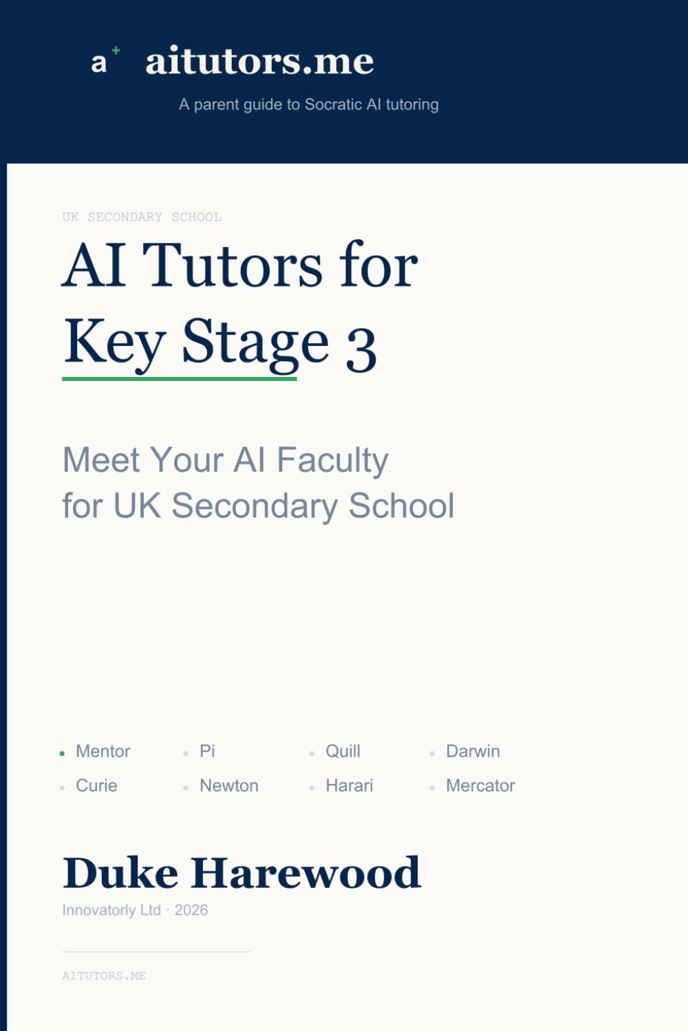 AI Tutors for Key Stage 3: Meet Your AI Faculty for UK Secondary School