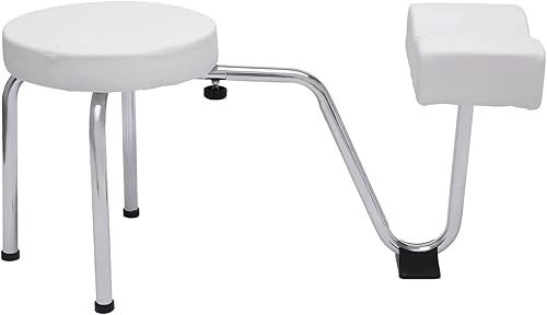 LyeXD Reposapiés portátil de pedicura, taburete de pedicura con almohadilla antideslizante para tecnología de uñas, altura ajustable, soporte de