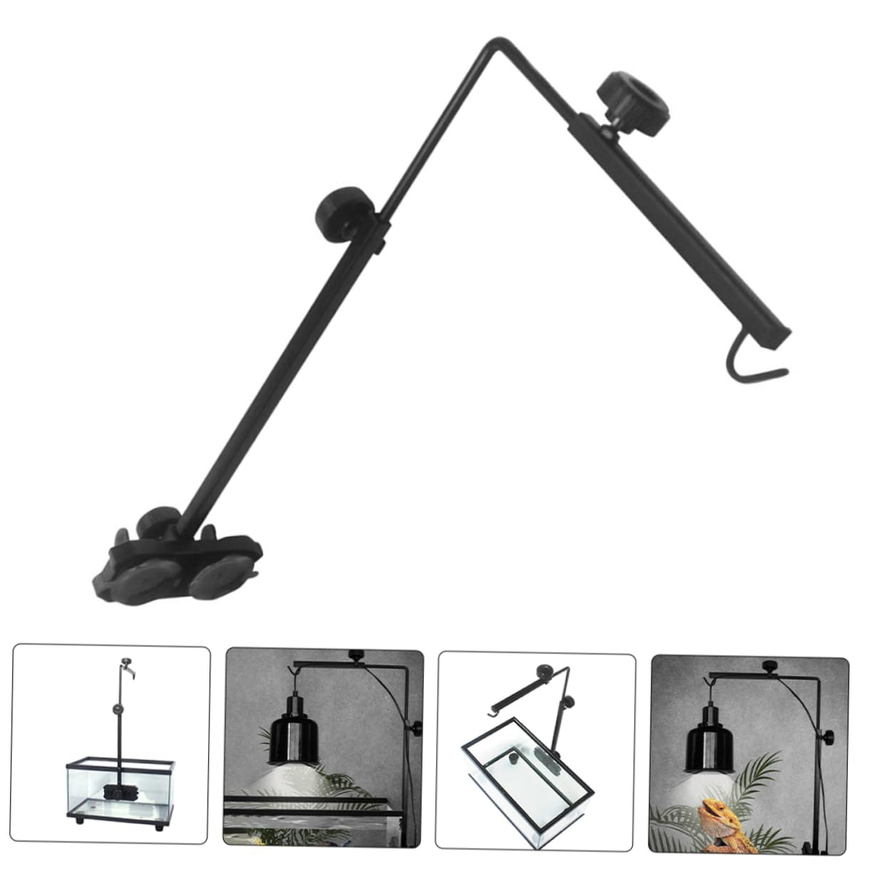 Abaodam Supporto Per Lampada Da Reptile Porta Lampada Per Tartarughe e Pesci Accessorio Per Terrario e Acquario Design Elegante e Resistente