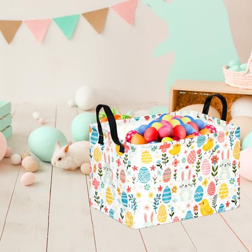 Image of Gift Toy Storage Basket for Girls and Boys, Storage Organizer for Nursery Hamper Home Bedroom Laundry Hamper Shelf Easter Baskets