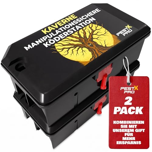 Pest X Pro Hollow 2× Leere Rattenköderbox für Block- Pasta- oder Getreideköder Nachfüllbar & Wiederverwendbar Manipulationssichere Köderstation für Innen- & Außenbereich Profiqualität