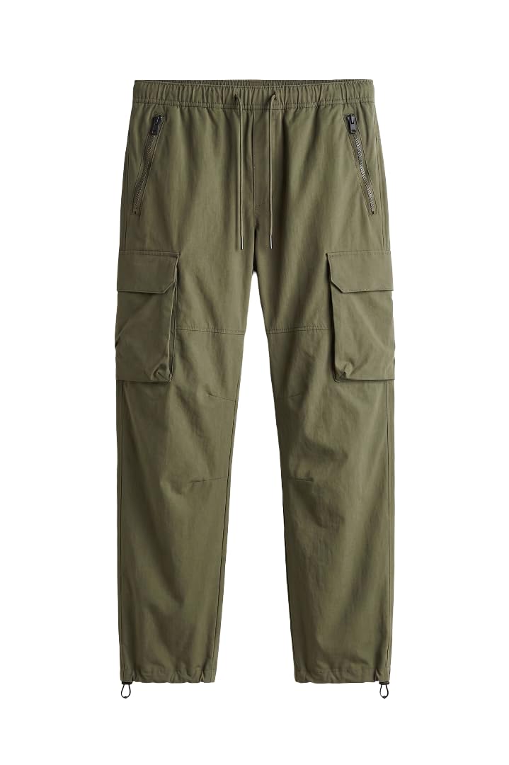 Men's Nylon Blend Cargo Track Pants | Quick Dry Stretch Regular Fit Activewear Trousers | 6 Pocket Utility Gym Joggers for Running, Training, Travel and Casual Wear-image-31