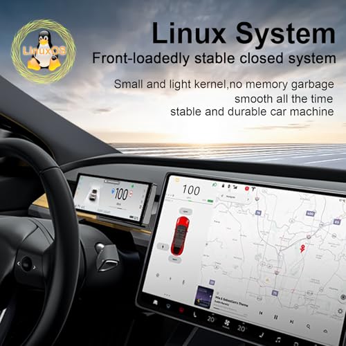 Image of Head Up Display for Tesla Model 3 2017-2023 & Model Y 2019-2024,8.8 inch Touch Screen Instrument Cluster with CarPlay & Android Auto Real-Time Vehicle Info Display
