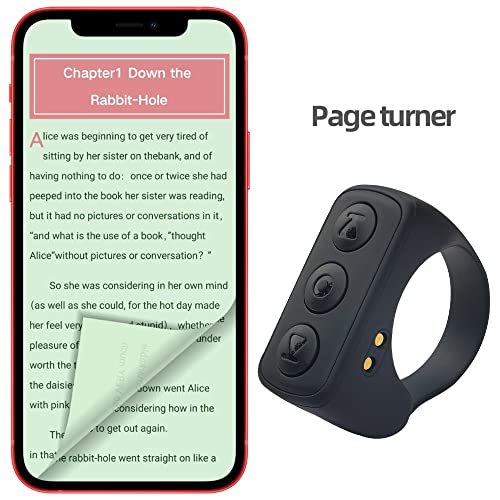 Tiktok Remote Control Page Turner, Bluetooth Camera Video Recording Remote, Tik Tok Scrolling Ring For Iphone, Ipad, Ios, Android - Black #TOP4