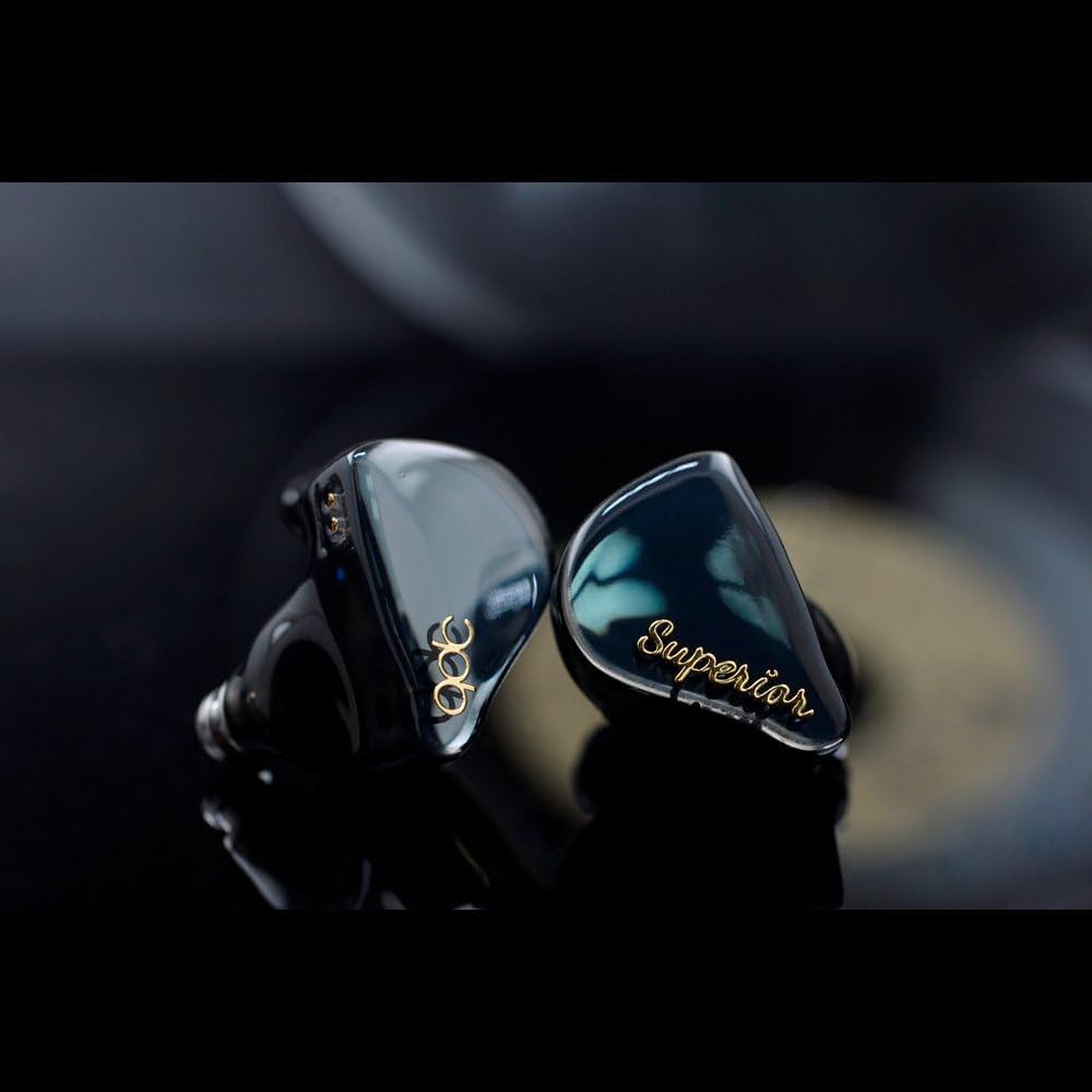 QDC-SUPERIOR-BK Superior Piano Black Earbuds with 0.4 inch