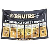 XiaKoMan 6 in 1 'Boston 'Bruins Stanley Cup Championship Banner Champions Flag 3 x 5 Gifts for Youth...