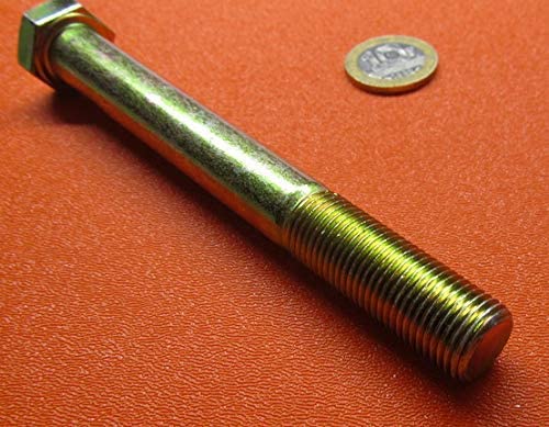 Grade 8 Zinc Yellow Steel Bolts RH PT 9/16"-18 x 5.00 Length 5 pcs