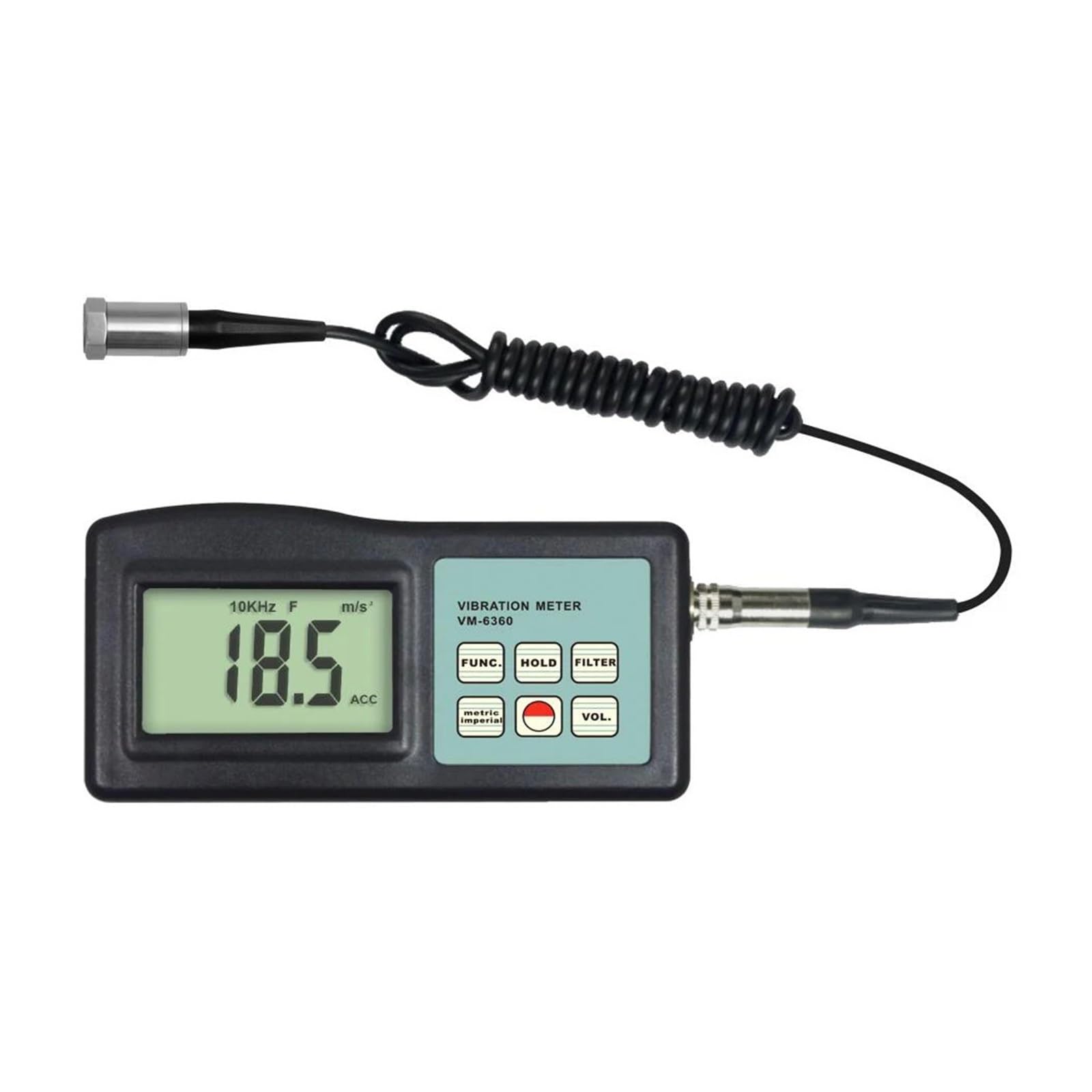 Gqnblvhzupdm One Color Vibration Tester Vm-6360 Accuracy Vibration Meter Use For Uring Periodic Motion, 5% Of Reading+2 Digits,Velocity 10Hz~1Khz