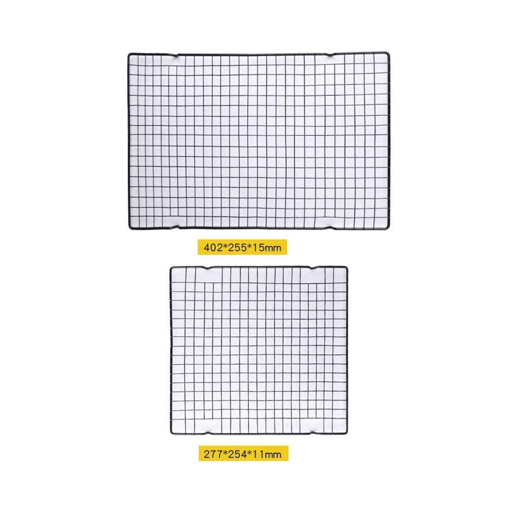 XMING Juego de Cinco Rejillas cuadradas for Enfriar Pasteles Rejilla de Drenaje de Verduras Rejilla de enfriamiento for Hornear de Acero Inoxidable (Size : 40cm)