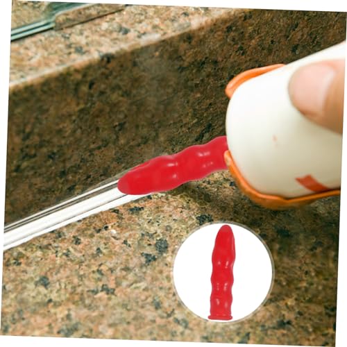 24 tapas de sellado para tubos de masilla rojas miniatura 6