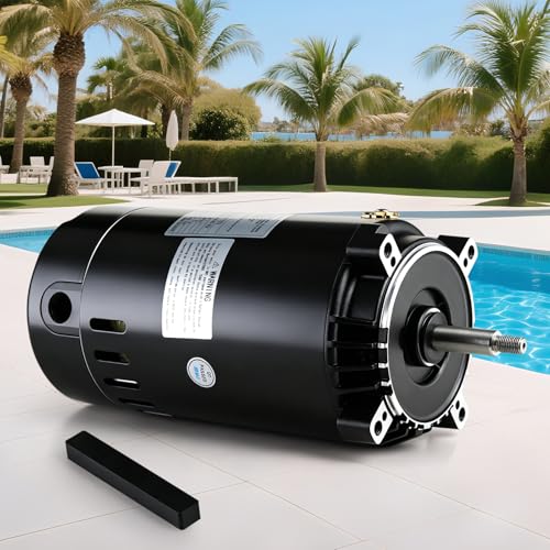 UST1102 Pool Pump Motor 1 HP Swimming Pool Pump Motor Replacement for Hayward Super Pump MaxFlo Super II Northstar & ja-cuzzi Magnum Pumps SP2607X10 115/230V 3450 RPM 56J Frame C-Face Round Flange