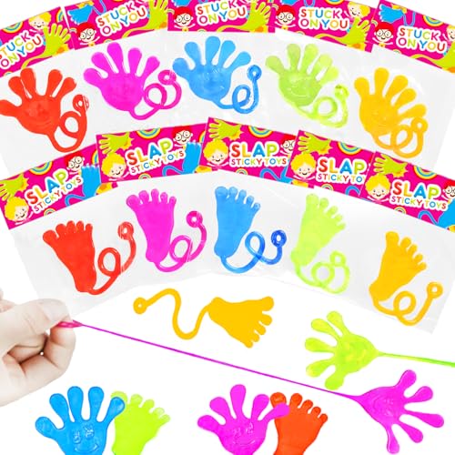 Party Favors Goodie Bag Stuffer Fillers for Kids (30 PCS), Halloween Large Sticky Hands & Feet for Birthday Pinata, Classroom Students Non Candy Treats Prizes Supplies Toy Gift for Toddlers Boys Girls