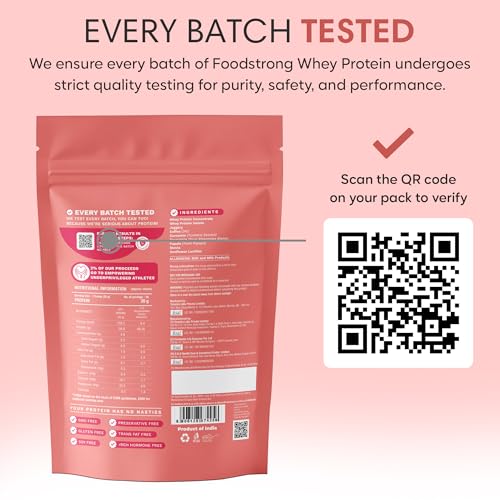 Image of Foodstrong Whey Protein Powder (Concentrate + Isolate), 100% Hormone Free Grass-Fed Whey, 24G Protein & 6.6G BCAA, Coffee, With Turmeric & Digestive Enzymes, 1KG