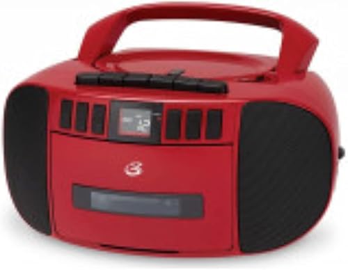 Miniatura 5 de GPX BCA209BU Boombox portátil AmFM con reproductor de CD y casete, azul