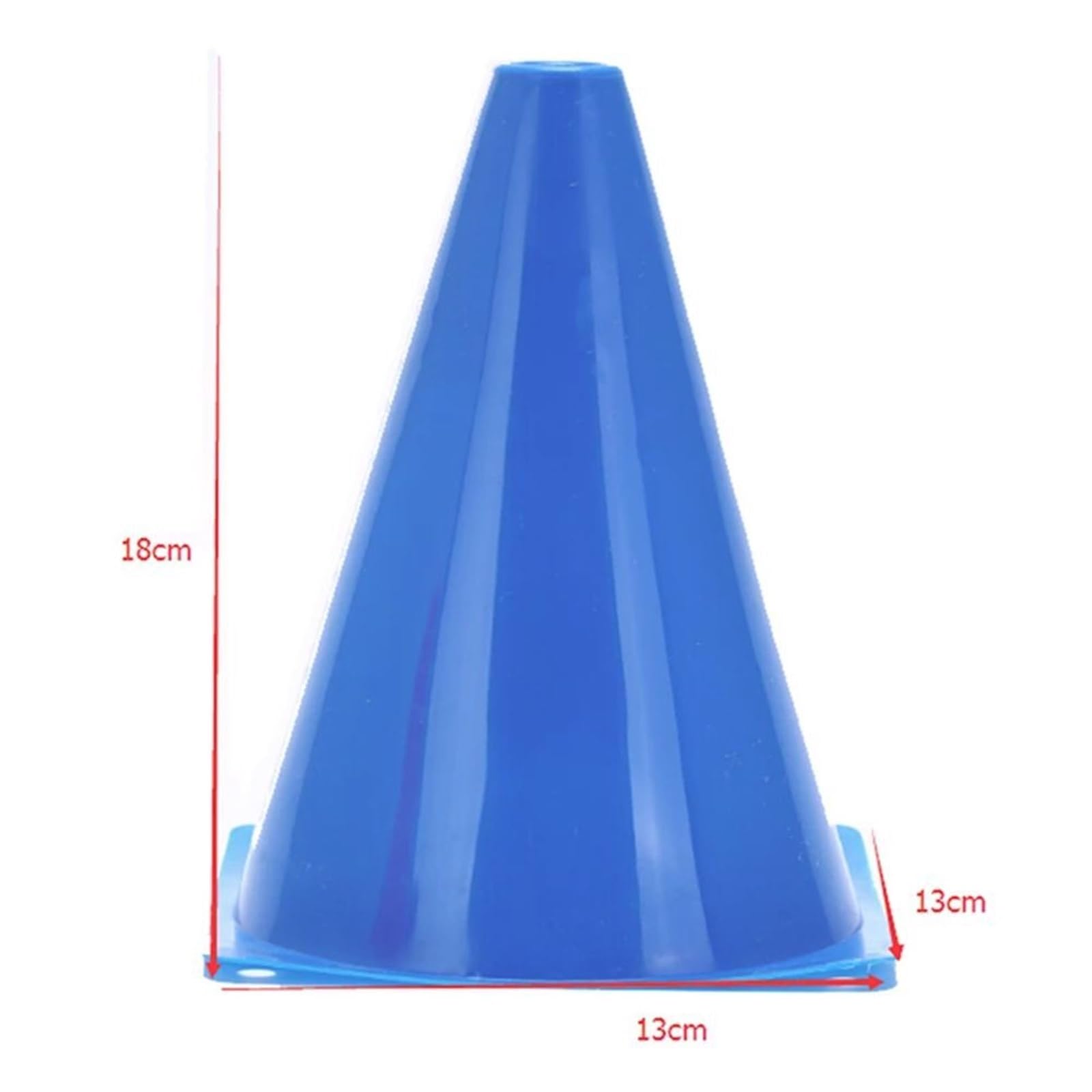 Plastikowe stożki treningowe 10 szt. Uniwersalny sprzęt sportowy do gry w piłkę nożną na łyżwach Fitness Gry halowe świeżym powietrzu(Orange-23cm)