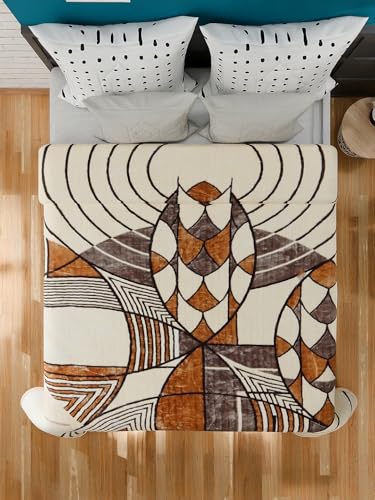 Image of Signature Aadhira Luxuriously Super Soft Double Ply Faux Mink Blanket - Heavyweight 4.5kg for Ultimate Winter Warmth 220x240CM 4.5Kg (Modern Mosaic)