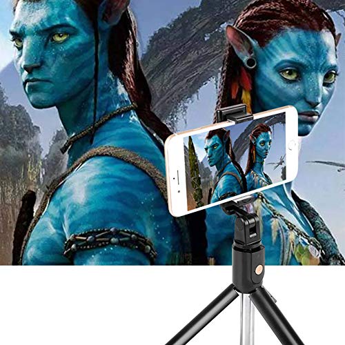 Tripé para bastão de selfie, extensível bastão de selfie para Bluetooth com controle remoto sem fio