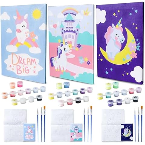 BONNYCO Kids Unicorn Paint by Numbers Kit Cover