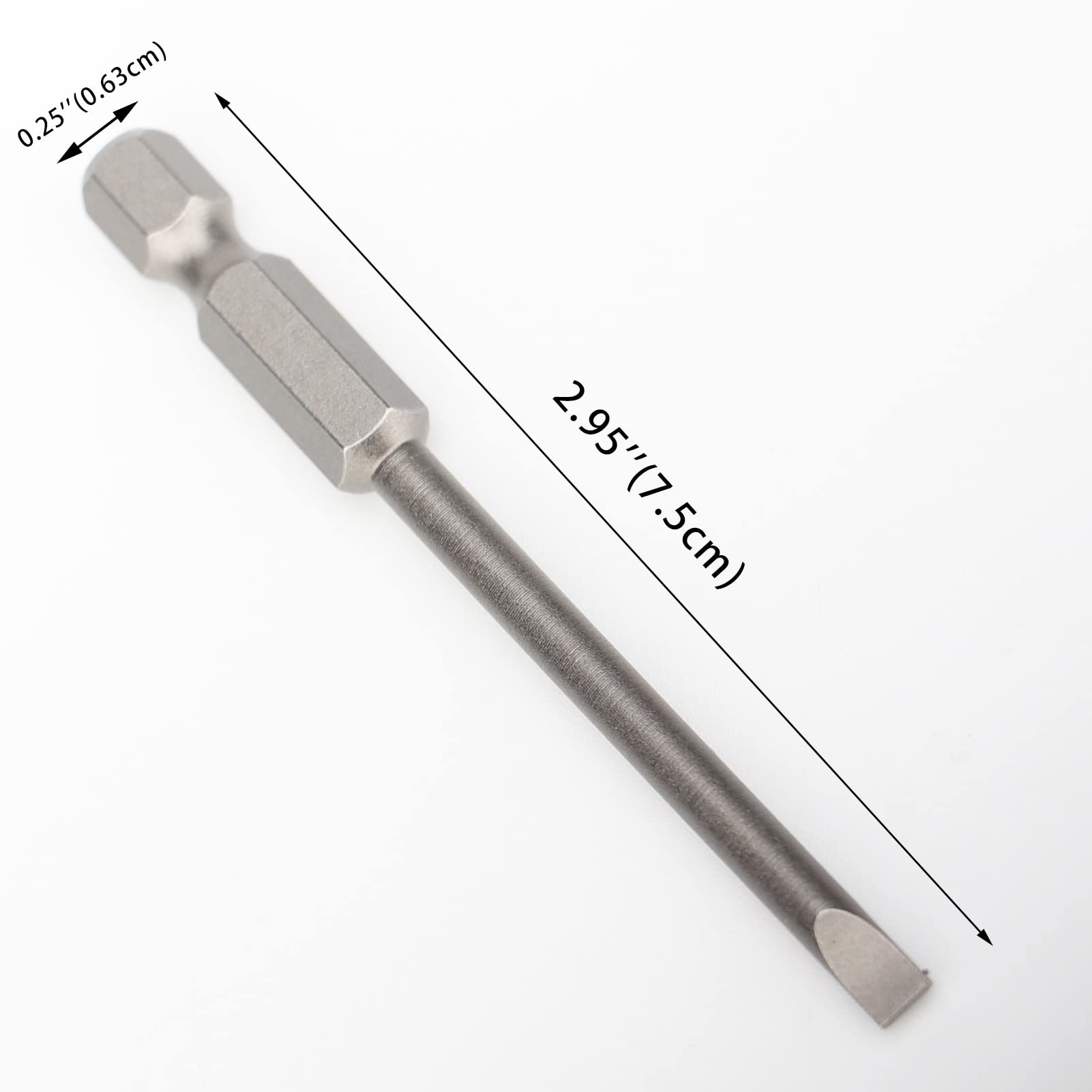 Schlitz-Schraubendreher-Bits – 4 Mm, 6,35 Mm Sechskantschaft, 75 Mm Länge, Magnetisch