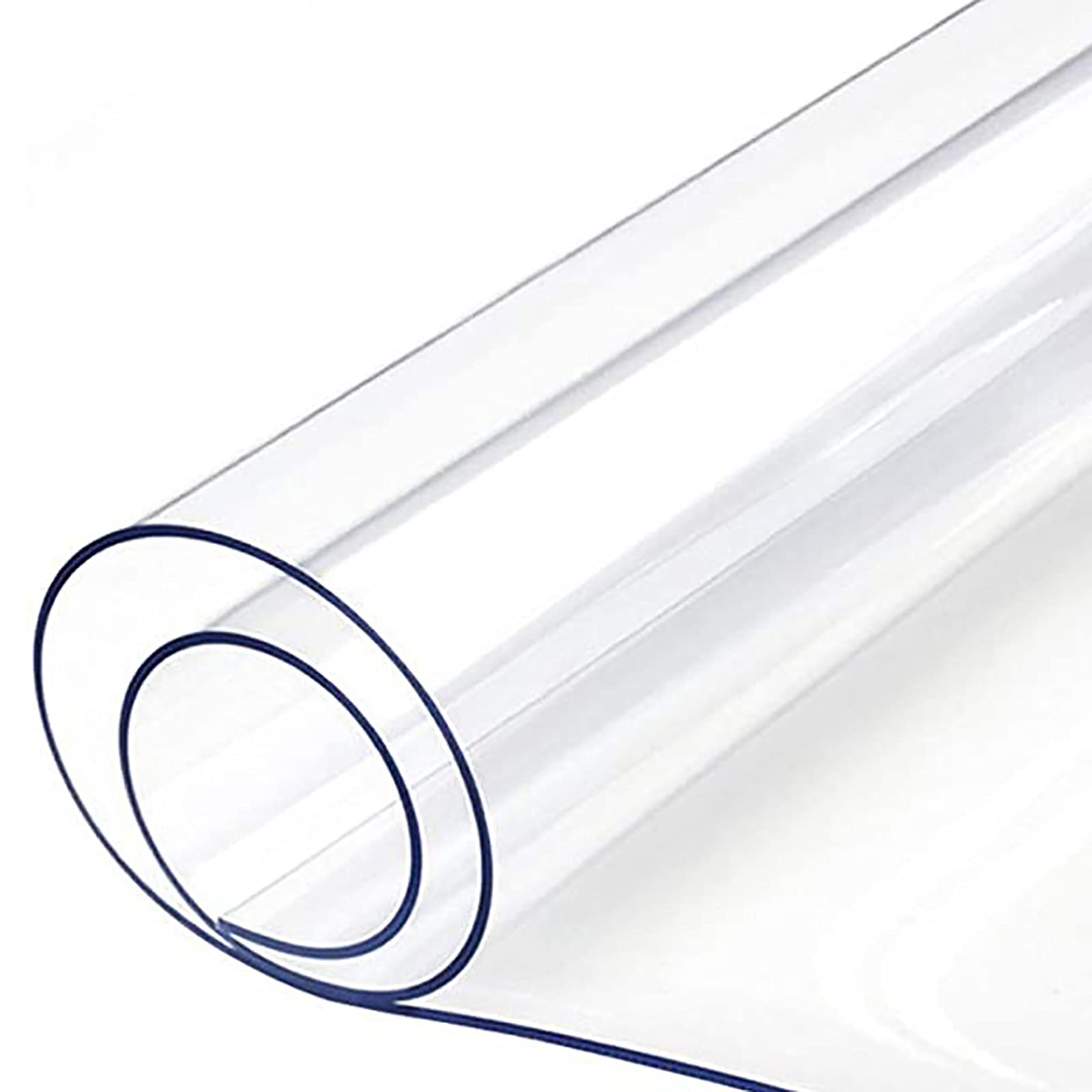 Nappe ronde ajustée de 3 mm d'épaisseur transparente en PVC contre les rayures de table