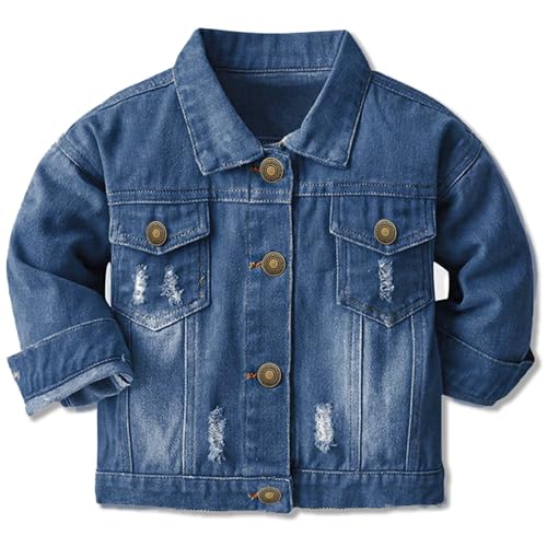 Joe Wenko Classic Kids Toddler Baby Boys & Girls Casual Outwear Denim Jacket
