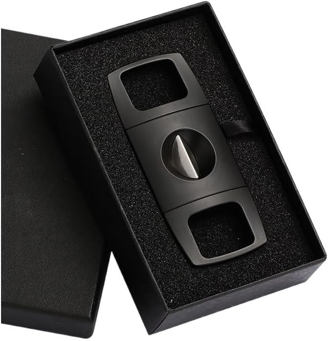 Cigar Cutter V Shape Stainless Steel Metal Blade Portable Pocket Smoking Tool Manual Case