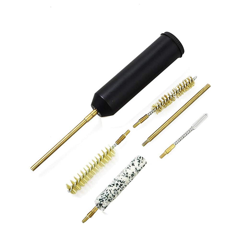 Multifunzionale Pistola Kit di Pulizia Tasca Spazzola per Pistola Cal.38/357 9mm 7pcs Regalo