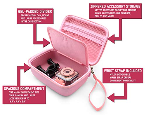 Funda de viaje para cámara CASEMATIX rosa resistente al agua miniatura 5