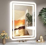 24"x 36" LED Bathroom Mirror with Front and Backlit, Wall Vanity Mirror with Lights, Controlled Separately LED Smart Mirror for Bathroom, 3 Colors, Shatterproof, Anti-Fog, Memory(ETL)
