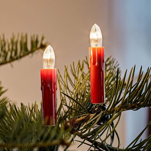 hellum Lichterkette Weihnachtsbaum mit Wachstropfen, Made in Germany,...