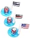 Patriotic Inflatable Swimming Pool Drink Holder Floats Coaster Toy --Fourth of July Party Decorations --Thin Blue/Red Line Police/Firefighter American Flag