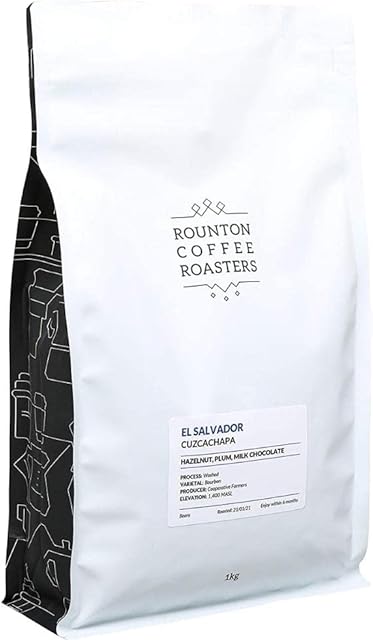 1kg CENTRAL AMERICAN COFFEE BEANS El Salvador Cooperative Cuzcachapa | Rounton Coffee Roasters | Roasted in Yorkshire | 100% Arabica | Espresso Coffee Beans | Speciality Coffee Bags