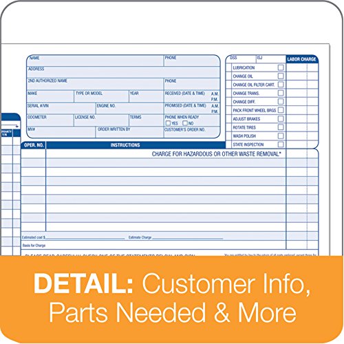 Adams-Garage-Repair-Order-Forms-85-x-11-Inch-3-Parts-250-Count-White-and-Canary-and-White-Tag-GT3811