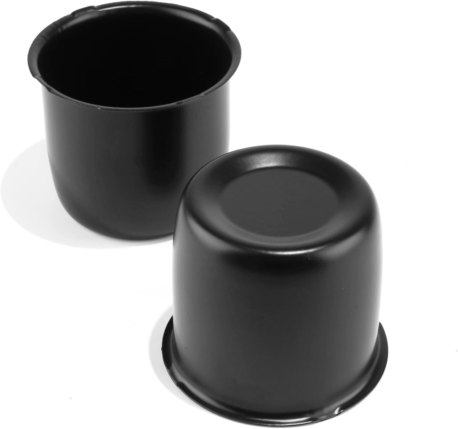2Pcs 3.31" Push Through Wheel Center Caps Stainless Trailer Hub Cap for Truck SUV RV Wheel Rim (Fit 3.31" Bore 3.03" H Matt Black)