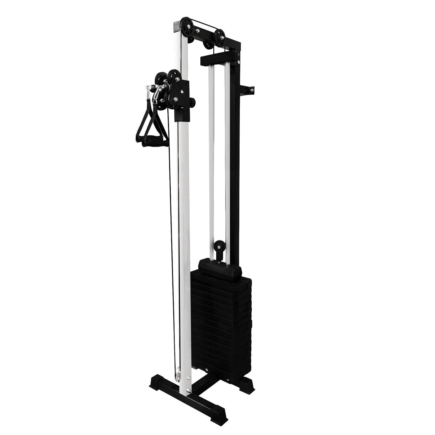Stazione a Cavi da Parete Multifunzione Palestra Domestica Regolabile Pacco Pesi 80kg Allenamento Forza Crossover Doppio Sistema Altezza Regolabile Accessori Inclusi