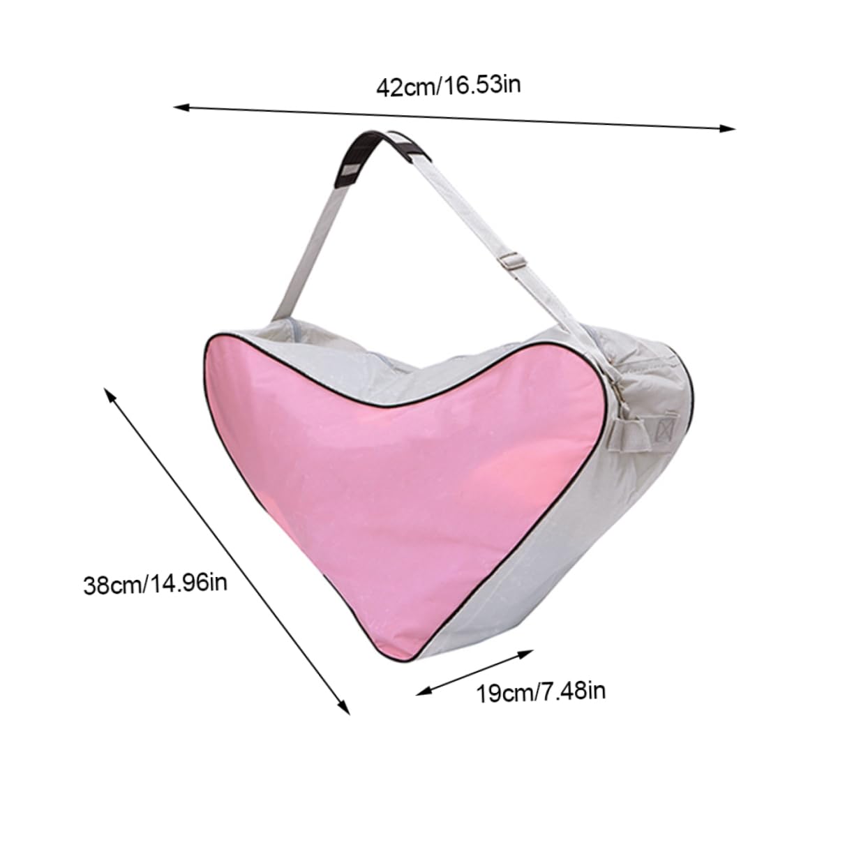 UKCOCO Borsa per Pattini a Rotelle Triangolare 2 Pezzi Rosa | Tessuto Oxford, per Inline Skates Shoes e Ice Skates, Design Portatile Facile da Pulire