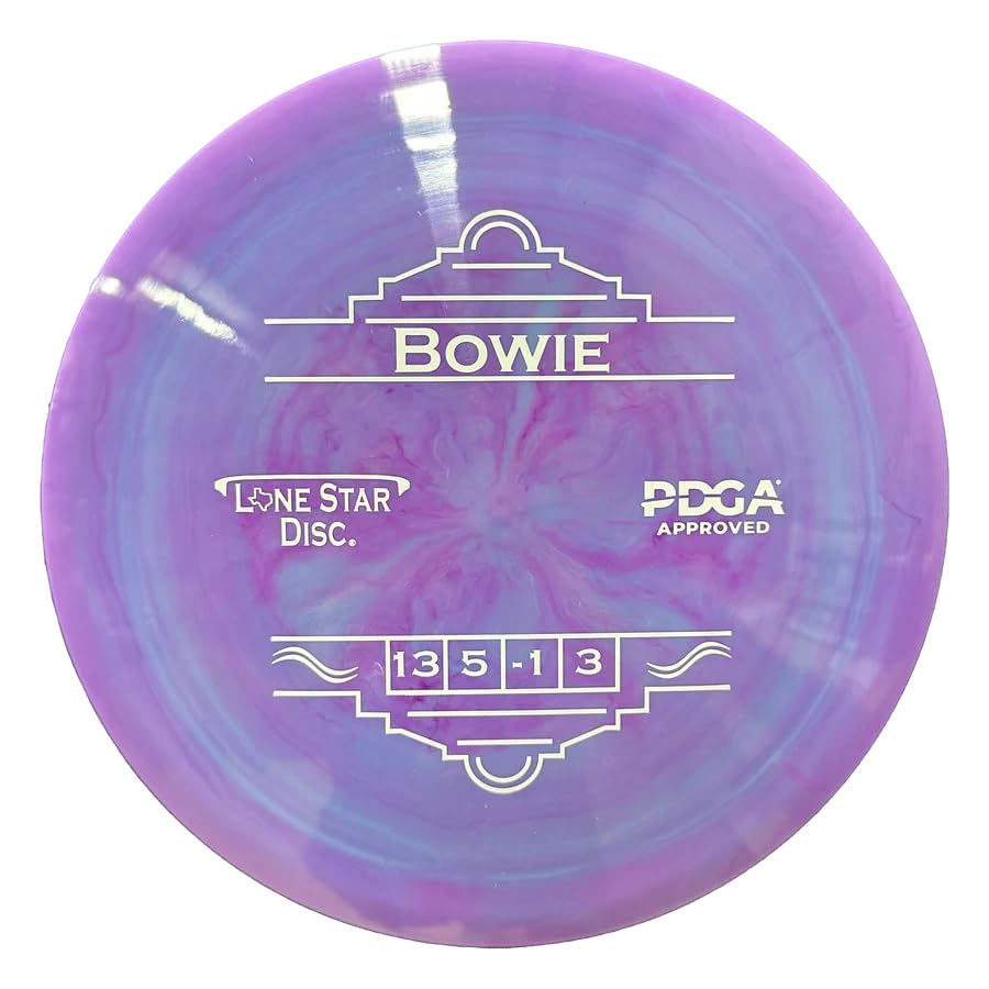 Lone Star Disc Bravo Bowie | Overstable Disc Golf Distance Driver | 170g+ | Durable & Smooth Premium Plastic | Accurate Backhand & Forehand Bombs | Colors May Vary