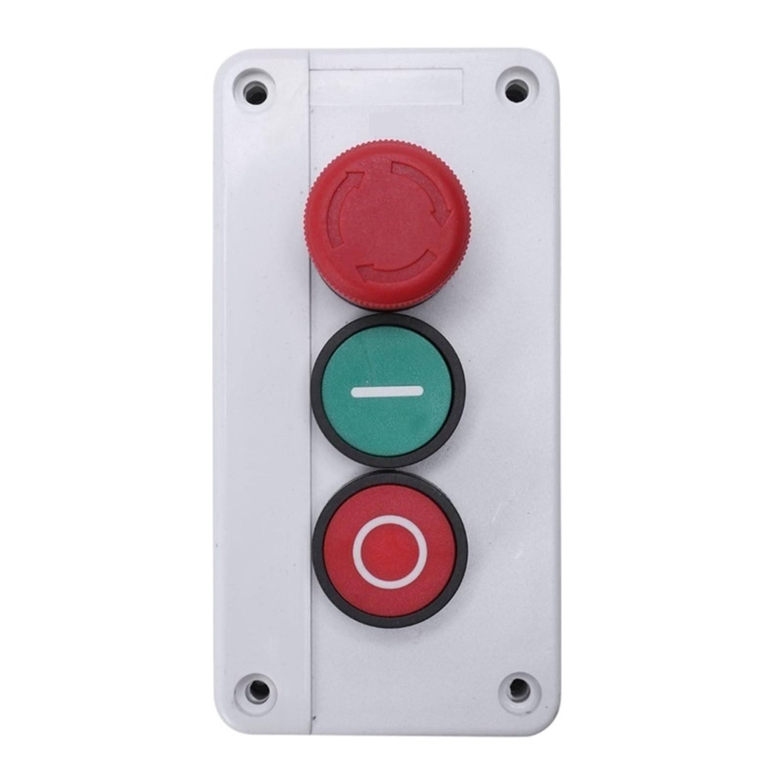 Interrupteur bouton-poussoir momentané rouge vert NC 600V 10A pour automatisme