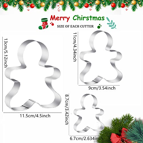 Q-Baker 3Pcs Gingerbread Man Cookie Cutters thumb #1