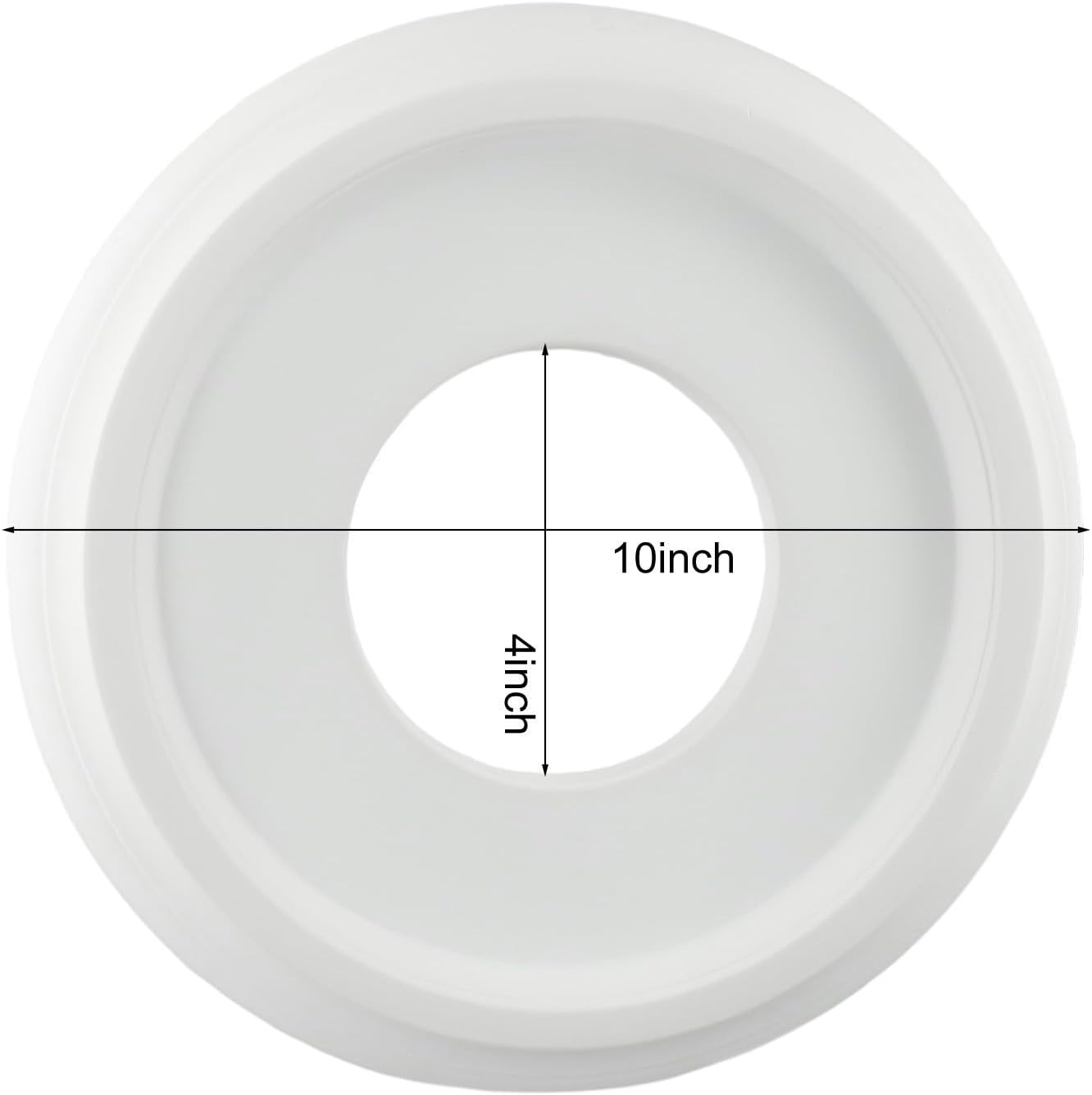 10inch Ceiling Medallion, Round Ceiling Fan Light Cover Plate with PU Medallions Decorative, Ceiling Medallions for Light Fixtures and Ceiling Fans(1pcs)