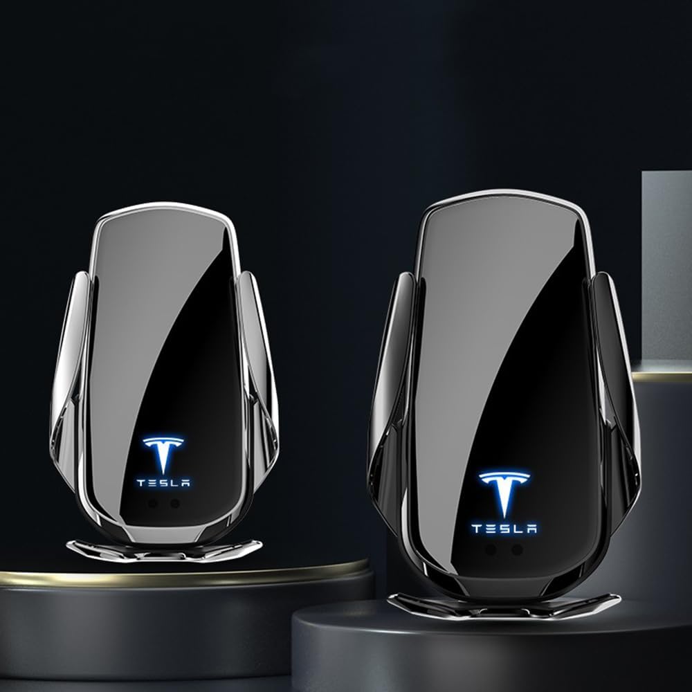 Soporte Móvil Coche,Soporte Móvil Coche para el Salpicadero Rejillas de Aire y Parabrisas para Tesla Model Y 2020 2021 2022 2023 2024.,A-Black