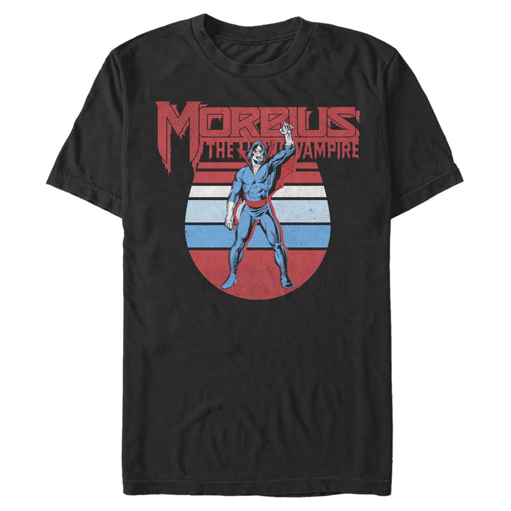 T-shirt Morbius Marvel homme grande taille 3XL noir haut retro manches courtes